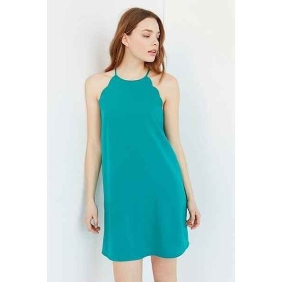 Cooperative High Neck Scallop Frock Dress - Urban Outfitters - Picture 1 of 7